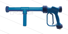 RB65 - blauw - messing - verlengde uitvoering - L=500mm - 24 Bar - 60 l/min - max 90°C - 1/2" bi