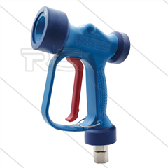 RB65 - blauw - messing - met swivel - 24 Bar - 100 l/min - max 90°C - 1/2" bi