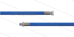 HD-slang blauw 1/4" - 1SC - 3,0m - 1/4" W x 1/4" bu RVS - geen KBS - 250 Bar