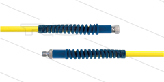 Carwash Titan-Slide slang geel 1/4" - 3,5m - 3/8"W x 3/8"bu - 2x SKB blauw - 300 Bar