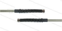 Carwash Titan-Slide slang grijs 1/4" - 4,2m - 2x M14x1,5 (8L) DKOL - 2x SKB zwart - 300 Bar