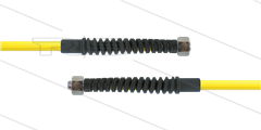 Carwash Titan-Slide slang geel 1/4" - 3,5m - 2x M18x1,5 (12L) DKOL - 2x KBS zwart - 300 Bar