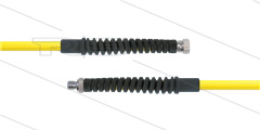 Carwash Titan-Slide slang geel 1/4" - 3,5m - 1/4"W x 1/4"bu - 2x SKB zwart - 300 Bar