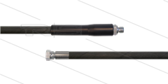 HD-slang zwart 1/4" - 1SC - 5,0m - 3/8"bu x 3/8"W - 1x KBS - 250 Bar