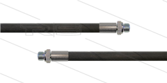 HD-slang zwart 3/8" - 2SN Plus - 5,0m - 2x 3/8"bu RVS - geen KBS - 500 Bar