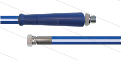 CleanFarm slang blauw 1/2" - 5,0m - 1/2"bu x 1/2"W RVS - 1x KBS - 80 Bar