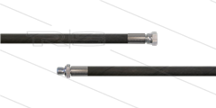 HD-slang zwart 1/4" - Flexy - 1SN - 7,0m - 1/4"W x 1/4"bu met O-ring - geen KBS - 300 Bar