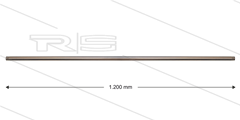 RP201 lans - L=1200mm - recht - RVS - 400 Bar - max 150°C - 2 x 1/4" bu