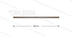 ST003 lans - L=250mm - recht - staal verzinkt - 400 Bar - max 150°C - 2 x 1/4" bu