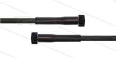 HD-slang zwart 1/4" - 1SN - 5,0m - 2x M22x1,5W vlak - 2x KBS - 250 Bar