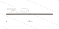 ST003 lans - L=1000mm - recht - staal verzinkt - 400 Bar - max 150°C - 2 x 1/4" bu