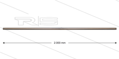 ST003 lans - L=2000mm - recht - staal verzinkt - 400 Bar - max 150°C - 2 x 1/4" bu