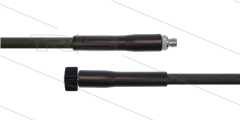HD-slang zwart 5/16" - 1SC - 10m - 3/8"bu x M22x1,5 W vlak - 2x KBS - 250 Bar