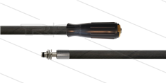 HD-slang zwart 5/16" - 1SC - 10m - M22x1,5 lange wartel x Ø11mm RVS pistoolnippel met lager