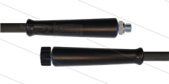 HD-slang zwart 3/8" - 1SC - 10m - 3/8"bu x M22x1,5 W vlak - 2x KBS - 250 Bar