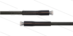 HD-slang zwart 1/4" - 1SC - 5,0m - 2x 1/4"W - 2x KBS - 250 Bar