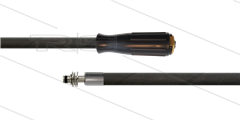 HD-slang zwart 1/4" - 1SC - 10m - M22x1,5 lange wartel x Ø11mm RVS pistoolnippel met lager - 250 Bar