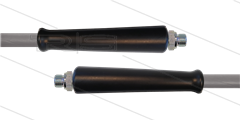 HD-slang grijs 5/16" - 1SN Plus - 10m - 2x 3/8"bu - 2x KBS zwart - 315 Bar