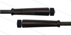 HD-slang zwart 3/8" - 2SN - 10m - 2x M22x1,5 W vlak - 2x KBS - 400 Bar