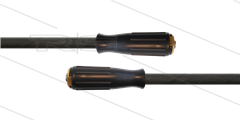 HD-slang zwart 1/4" - Flexy - 1SN - 10m - 2 x M22x1,5 lange wartel - 300 Bar