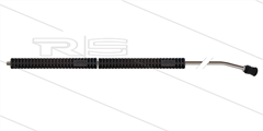 MT3 lans - L=1500mm - gebogen - staal verzinkt - isolatie 2 x L=290mm - 250 Bar - 2 x 1/4" bu - UITLOOPMODEL