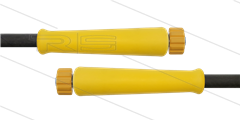 HD-slang zwart 5/16" - 2SC - 10m - 2x M22x1,5 W vlak geel - 2x KBS geel - 400 Bar