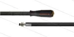HD-slang zwart 5/16" - 2SC - 10m - M22x1,5 lange wartel x Ø11mm RVS pistoolnippel met lager