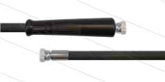 HD-slang zwart 3/8" - 2SC - 30m - 2x 1/2"W RVS - 1x KBS - 400 Bar