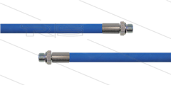 HD-slang blauw 3/8" - 2SC - 10m - 2x 3/8"bu RVS - geen KBS - 400 Bar