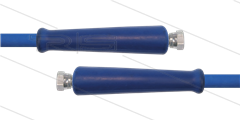 HD-slang blauw 3/8" - 2SC - glad - 10m - 2x 3/8"W - 2x KBS - 400 Bar