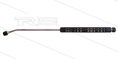 Lans met open isolatie - L=800mm - gebogen - staal - met EG-nozzlehouder - M22x1,5 wartel