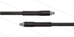 HD-slang zwart 1/4" - 1SN - 10m - 2x 1/4"bu - 2x KBS - 250 Bar