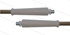 HD-Slang grijs 3/8" - 2SC - 15m - 2x 3/8"bu RVS - 2x KBS - 400 Bar