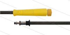 HD-slang zwart 5/16" - 2SC - 15m - M22x1,5 W vlak geel x Ø11mm RVS pistoolnippel + lager - 1x KBS