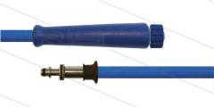 HD-slang blauw 5/16" - 2SC - 15m - M22x1,5 W vlak x Ø11mm RVS nippel met lager - 1x KBS -  400 bar