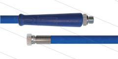 HD-slang blauw 1/2" - 2SC - 15m - 3/8"bu x 1/2"W RVS - 1x KBS - 400 Bar