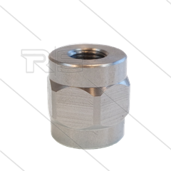 Nozzlesok - RVS - met zeskant - 1/2" bi x 1/4" bi