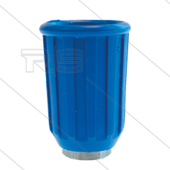 Nozzlehouder - RVS - rubber - blauw - 1/4" bi