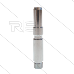Insteeknippel 1/4" bu - RVS - passsend op KEW - L=81mm