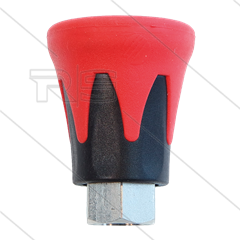 Nozzlebeschermer ST10 - staal verzinkt / kunststof - Rood/Zwart - max 400 Bar - 1/4" bi