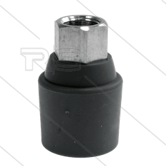 Nozzlehouder - RP10 - RVS - rubber - zwart - 1/4" bi x 1/8" bi (nozzle)