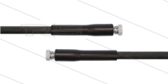 HD-slang zwart 1/4" - 1SN - 10m - 2x 1/4"W - 2x KBS - 250 Bar
