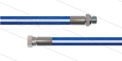 CleanFarm slang blauw 1/2" - 15m - 1/2"bu x 1/2"W RVS - geen KBS - 80 Bar