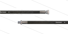 HD-slang zwart 3/8" - 2SCX - Forever - 20m - 3/8" W x 3/8"bu RVS - zonder KBS - 400 Bar