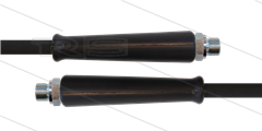 HD-slang zwart 3/8" - 2SC - 3,0m - 2x 3/8"bu - 2x KBS - 400 Bar