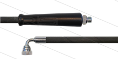HD-slang zwart 3/8" - 2SN - 40m - 3/8"bu x 3/8"W haaks - 1x KBS - 400 Bar
