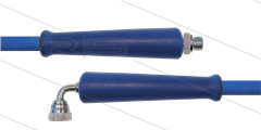 HD-slang blauw 3/8" - 2SC - 40m - 3/8"W 90° haaks x 3/8"bu - 2x KBS - 400 Bar