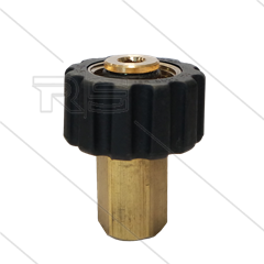 M22x1,5 - snelkoppeling wartel - messing - 250 Bar - Ø14mm - max 150°C - 1/8" bi