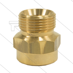 M22x1,5 - snelkoppeling nippel - messing - 250 Bar - Ø14mm - max 150°C - 1/2" bi