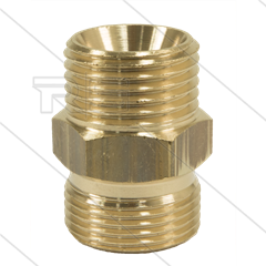 M22x1,5 - snelkoppeling nippel - messing - 250 bar - Ø14mm - max 150°C - 1/2" bu